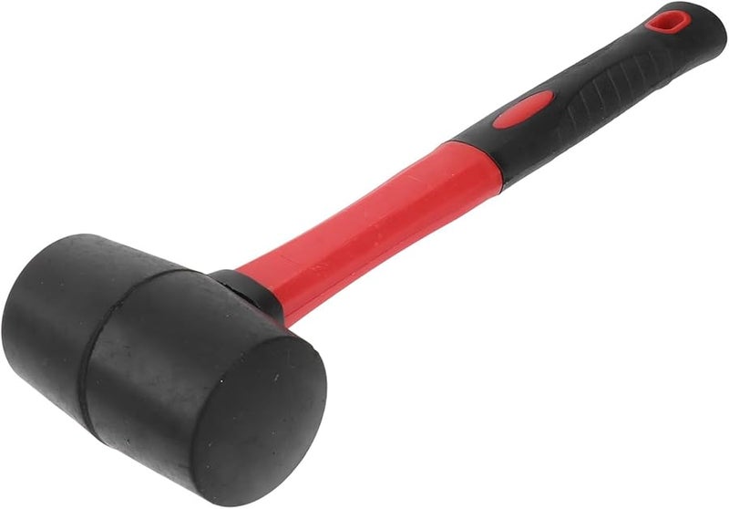 Rubber Mallet Hammer Non Slip Handle Double Faced Head For Flooring Woodworking Camping - Image 1